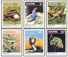 Zaire 1986 - reptile, serie neuzata foto