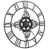 Cumpara ieftin Ceas de perete, argintiu, 78 cm, metal