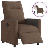 Cumpara ieftin Fotoliu rabatabil electric, maro, material textil