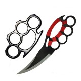 Set Cutit Vanatoare IdeallStore&reg; Cobra Red, 25cm, Box Metalic Autoaparare, Husa Inclusa, Negru/Rosu