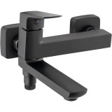 Baterie cada/dus pentru perete Ferro Vitto VerdeLine, cu set de dus si pipa comutator, monocomanda, cartus ceramic, aerator, racord excentric, limitat