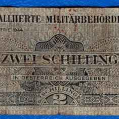 (1) BANCNOTA AUSTRIA - 2 SCHILLING 1944, TRUPELE MILITARE ALIATE