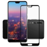 Folie Sticla 5D Full Glue Huawei P20 Pro, Negru, Protectie Ecran Completa