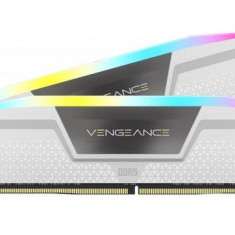 Memorii Corsair Vengeance RGB 32GB, DDR5, 5200MHz, CL40, 2x16GB, 1.25V (Alb)