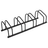Suport Biciclete 4 Posturi vidaXL, Oțel Negru, Antifurt, Podea, Garaj/Gradina, 103.5x33x26cm