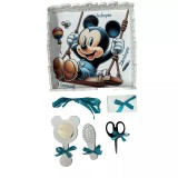 Cumpara ieftin Tavita pentru Mot cu 6 Piese - Baby Mickey in Leagan - TPM56 Alb cu Bleu