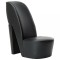 Gossi scaun, design toc inalt, negru, piele ecologica