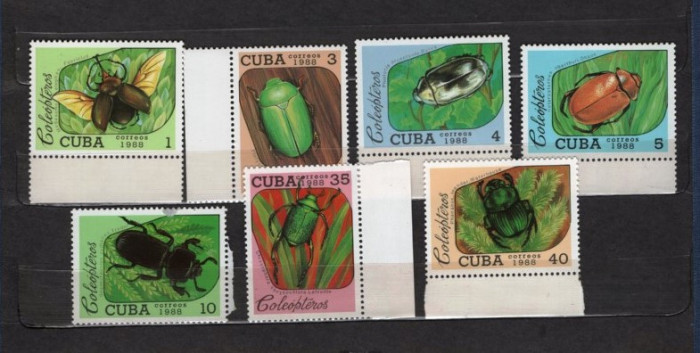 CUBA 1988 - INSECTE. SERIE NESTAMPILATA, SA25