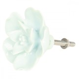 Cumpara ieftin Buton mobila din fier si ceramica verde model Floare &Oslash; 4 cm