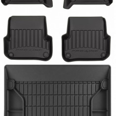 Set Covorase Auto Cauciuc Negro Audi A6 C6 2004-2008 Pro Line Tip Tavita 3D 3D407633 + Tavita Portbagaj Negro Audi A6 C6 2004-2008 Sedan TM406094