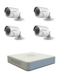 Sistem de supraveghere basic 4 camere supraveghere exterior 2MP Hikvision Turbo HD