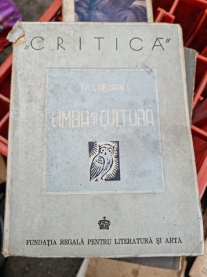 Th. Capidan - Limba si cultura foto