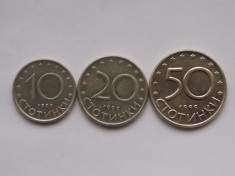 LOT 3 MONEDE 10,20,50 STOTINKI 1999 BULGARIA