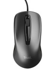 Mouse Trust cu fir optic, negru