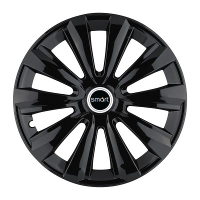 Set 4 Capace Roti, potrivite jantelor de R15, pentru Smart, model delta negru foto