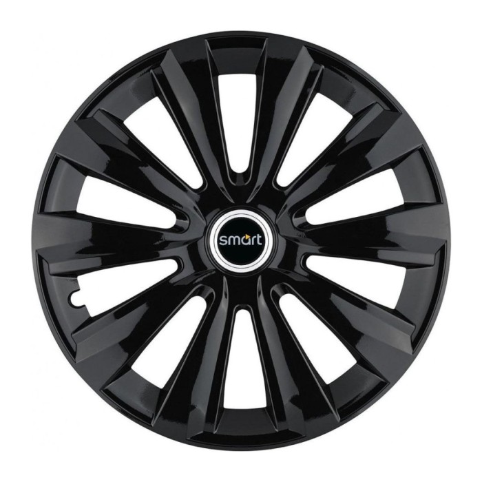 Set 4 Capace Roti, potrivite jantelor de R15, pentru Smart, model delta negru