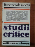 STUDII CRITICE-FRANCESCO DE SANCTIS BUCURESTI 1982