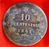 (M1583) MONEDA ITALIA - 10 CENTESIMI 1862, LIT. M (MONETARIA MILANO), REGELE VITTORIO EMANUELE II