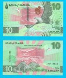 Zambia (NOU p#62) 10 Kwacha 2024 UNC &#039;Vultur pescar&#039; serie: AD24465xx