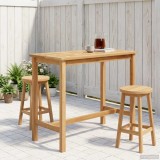 vidaXL Masă de bar natural 110 x 60 x 105 cm Teak solid 42030007