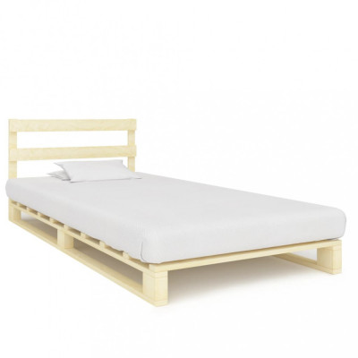 Cadru de pat din paleți, 90 x 200 cm, lemn masiv de pin foto