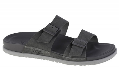 Papuci flip-flop UGG Wainscott Buckle Slide 1124901-DGRY gri foto