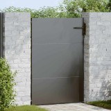 VidaXL Poartă de grădină Negru 105 x 125 cm Oțel vopsit &icirc;n pulbere