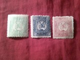 3 Timbre Georgia 1919 prima emisiune , valorile : 10 , 50 si 60 , sarniera