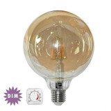 Bec glob auriu &Oslash; 125 cu LED COG dimabil 6W (&asymp;60w) lumina calda 600lm