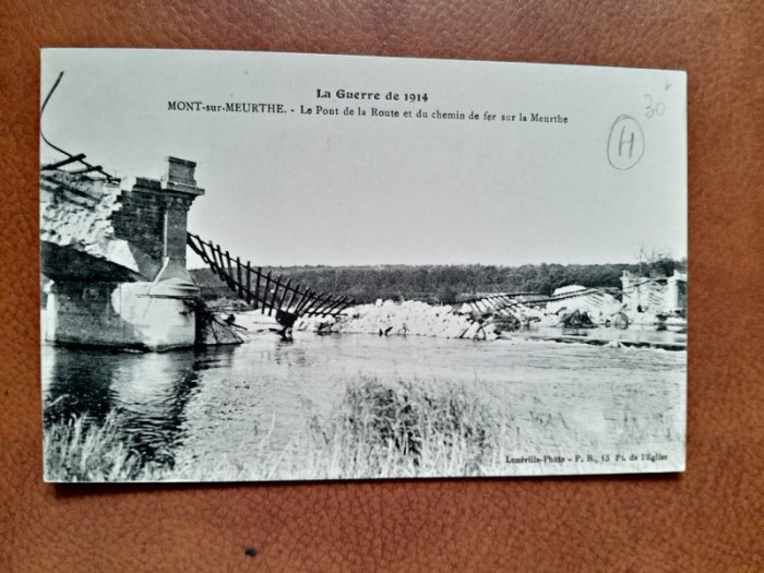 Carte postala le Guerre de 1914, Mont sur Meurthe, inceput de secol XX