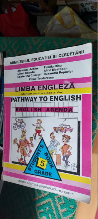 LIMBA ENGLEZA CLASA A V A ENGLISH AGENDA ACHIM CAPOTA COMISEL MASTACAN DINU