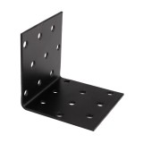 Vinclu Negru Placa Perforata De Imbinare Lemn 60X60X60X2Mm - 10Buc