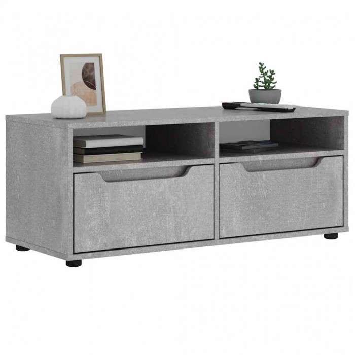 vidaXL Dulap TV &quot;VISNES&quot; Beton Gri 100x40x38 cm Lemn prelucrat