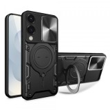 Husa pentru Samsung Galaxy S25 Edge S937, Techsuit, CamGuard Pro, Neagra