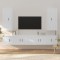 Set dulap TV, 6 piese, alb, lemn prelucrat