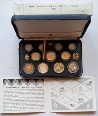 Set monede Italia, 1993 - Proof - G 3986 foto