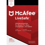 Licenta 2024 pentru McAfee LiveSafe - 1-AN / 1 Dispozitive