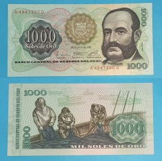 Peru (p#116) 1.000 Soles oro 1976 &#039;Pescari&#039; UNC serie: A 4947300 D