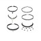 Set 6 colier choker elegant, stiluri multiple, negru