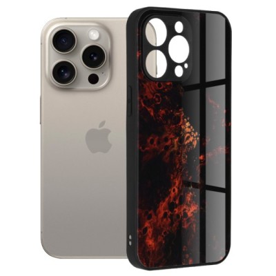 Husa pentru iPhone 15 Pro Max - Techsuit Glaze Series - Red Nebula foto