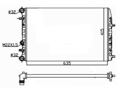 Radiator racire motor Seat Cordoba (6l2), Ibiza 4 (6l1); Skoda Fabia 2 5J, Fabia 1 (6y2), Roomster (5j); Vw Fox (5z1, 5z3), Polo (9n), Polo Limuzina