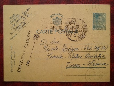 1941-C.P. circ.CENZURAT Ploiesti 35-Ploiesti-T.Severin-Imprumutul... foto