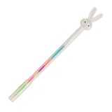 Pix gel neon, varf 0.8mm, multicolor cu figurine, iepure