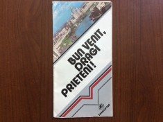 bun venit dragi prieteni reclama aeroflot ghid turism URSS intourist 1985 pliant