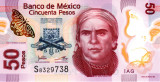 Mexic 50 Pesos 2019 P-123a, UNC, clasor A1