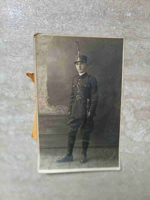 FOTOGRAFIE, PORTRET DE SOLDAT. PERIOADA INTERBELICA. FOTO LUX GRIVITEI 131, BUCURESTI. 47-238025 foto