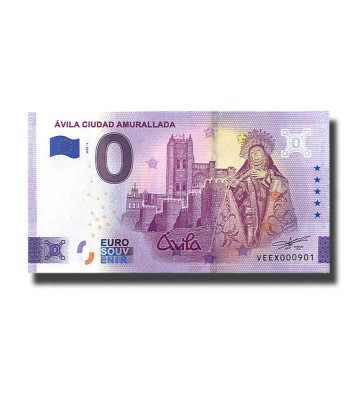 !!! 0 EURO SOUVENIR - SPANIA , AVILA ,CIUDAD AMURALLADA - 2022.2 - UNC foto