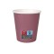 Set 24 pahare din carton natural, 200 ml, bordo