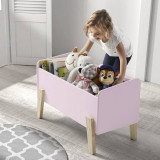 Vipack Cutie de jucarii pentru copii &bdquo;Kiddy&rdquo;, roz &icirc;nvechit, lemn GartenMobel Dekor, vidaXL