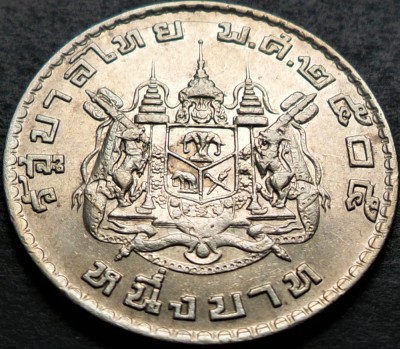 Moneda exotica 1 BAHT - THAILANDA, anul 1962 * cod 14 B foto